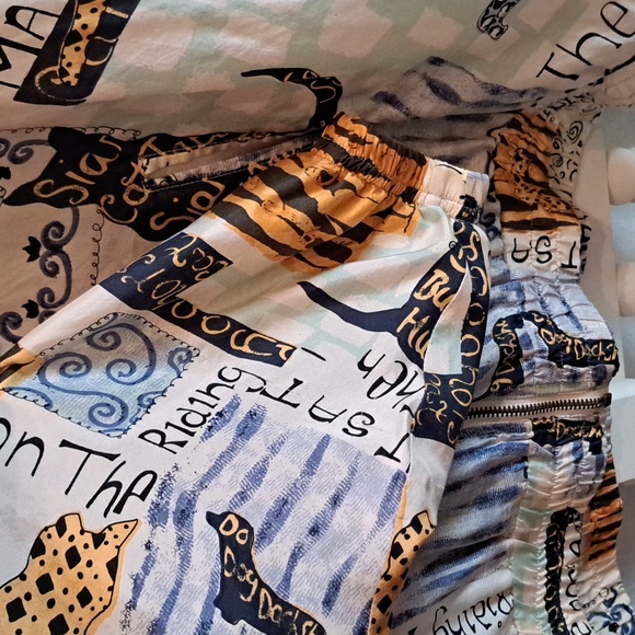 Vintage Abvien XL womens windbreaker jacket cat and dog print - Picture 6 of 12